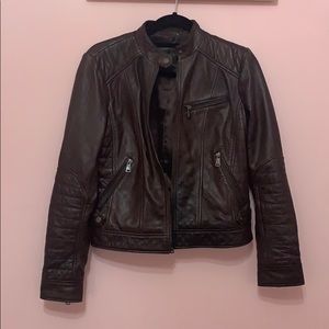 Bernardo Brown Leather Jacket